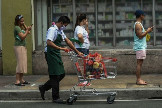 New Normal - grocery line