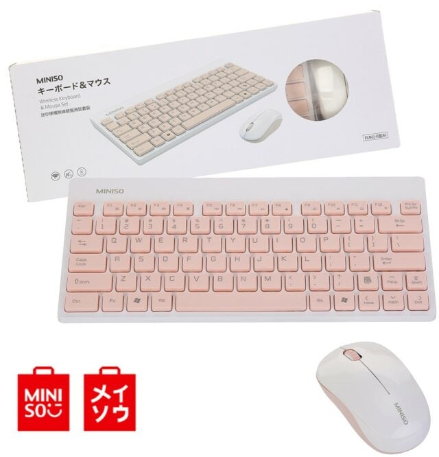 work from home essentials - miniso wireless keyboard and mouse