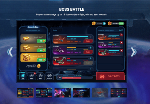 space crypto game - boss battle