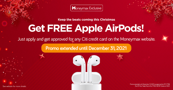 credit card christmas promotion - Moneymax Citibank AirPods promo