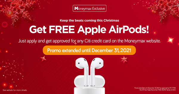 credit card christmas promotion - Moneymax Citibank AirPods promo credit card christmas promotion - Moneymax Citibank AirPods promo