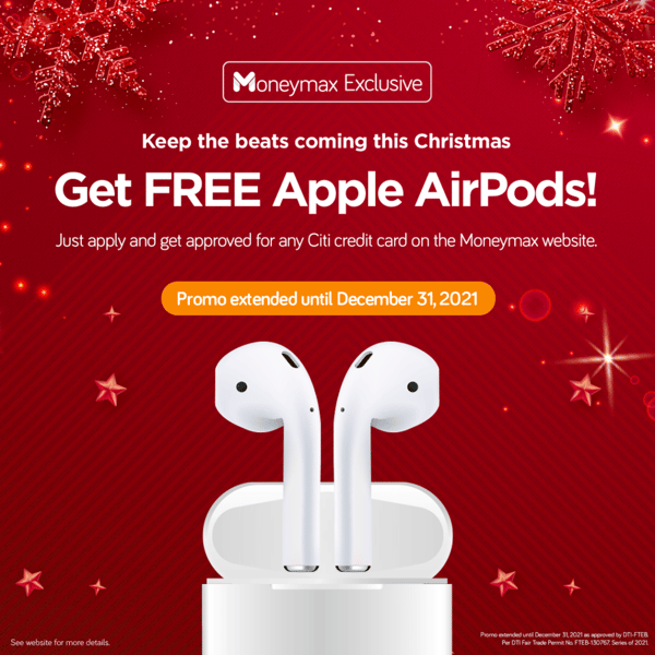 Moneymax Citibank AirPods promo Moneymax Citibank AirPods promo