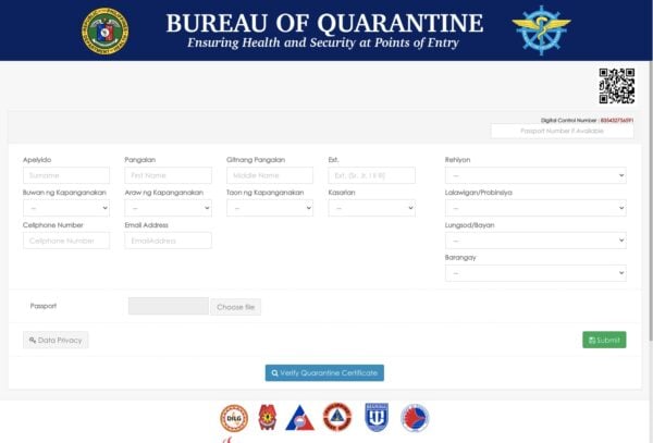 OFW Repatriation Guide - Quarantine Certificate