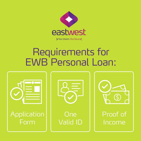 how to apply personal loan in eastwest bank - requirements