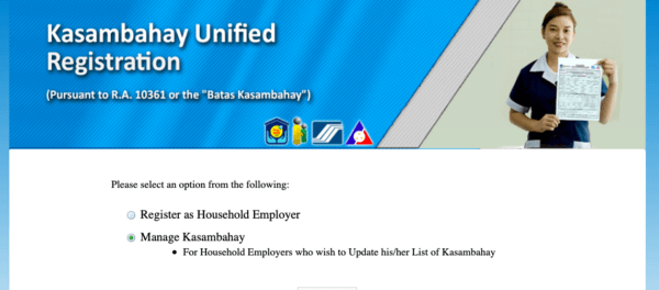 Employee Registration Philippines - Kasambahay Unified Registration