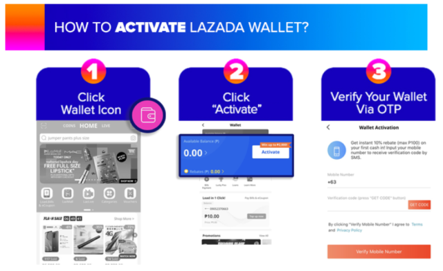 lazada wallet - how to activate