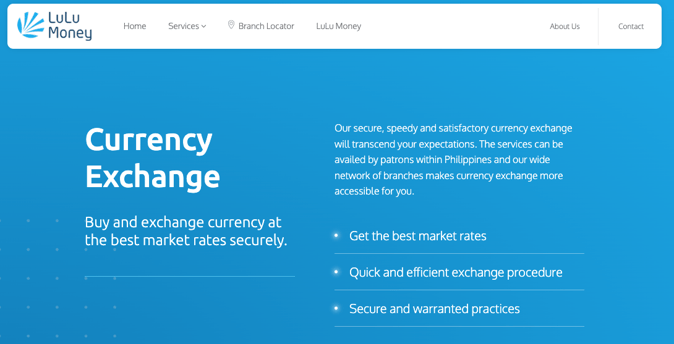 best money changer in the Philippines - lulu exchange