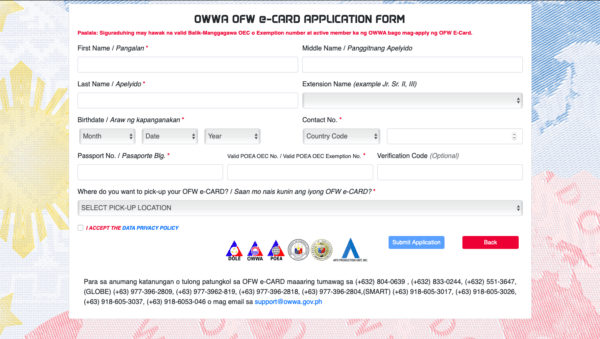 how to get ofw id - online owwa ecard application