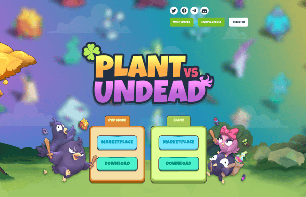 play to earn crypto games - plants vs undead