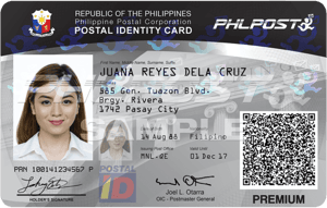 Postal ID Application - Sample PHLPost ID