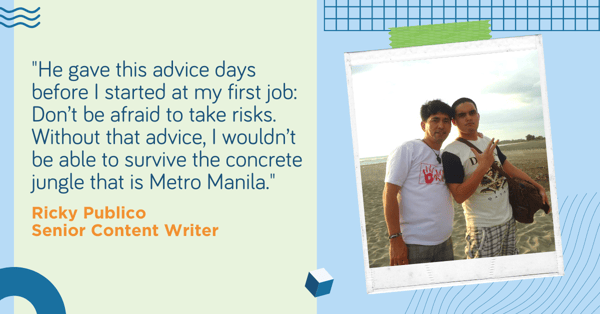 Lessons from Dad - take risks Lessons from Dad - take risks