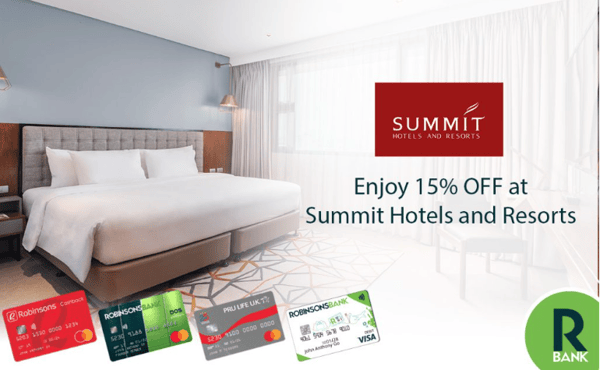 robinsons bank credit card promo - Discount on Deluxe Rooms at Summit Hotels and Resorts