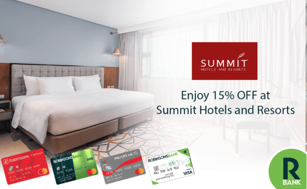 robinsons bank credit card promo - Discount on Deluxe Rooms at Summit Hotels and Resorts robinsons bank credit card promo - Discount on Deluxe Rooms at Summit Hotels and Resorts