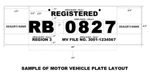 lto plate number check availability - temporary plate format
