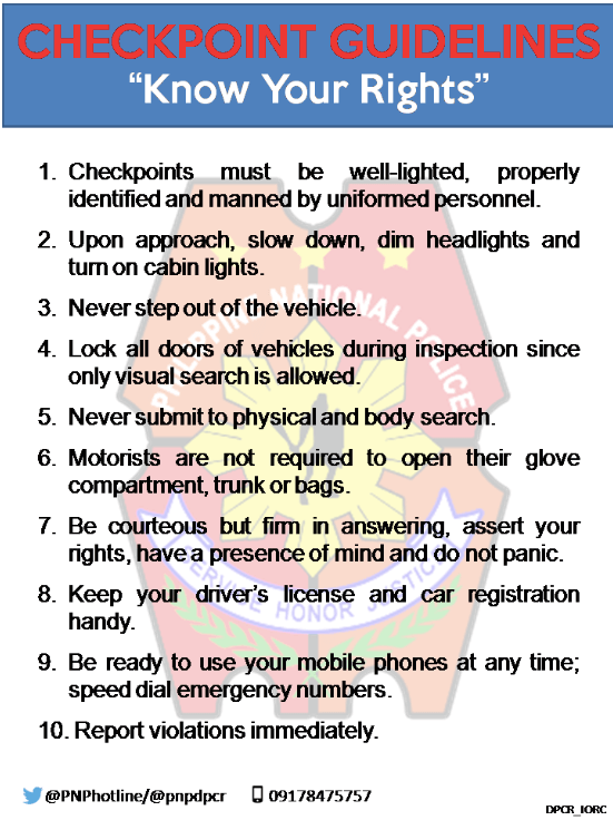 PNP Checkpoint Guidelines | MoneyMax.ph