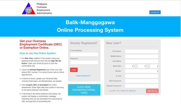Balikbayan Tips and Travel Checklist - Get an OEC Online