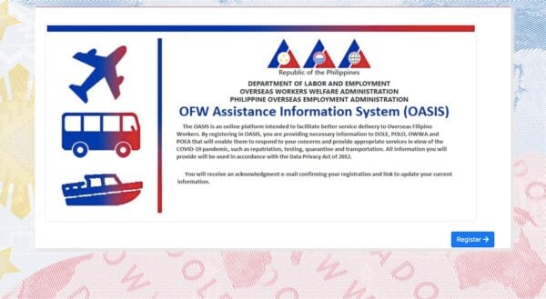 OFW Repatriation Guide - Register in OASIS