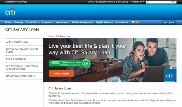 salary loan in the philippines - citibank salary loan