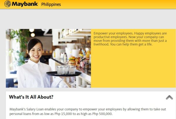 salary loan in the philippines - maybank salary loan