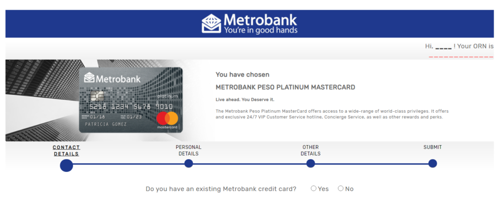 Metrobank Credit Card Application For First-Time Cardholders