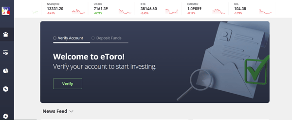 eToro crypto traders - account verification