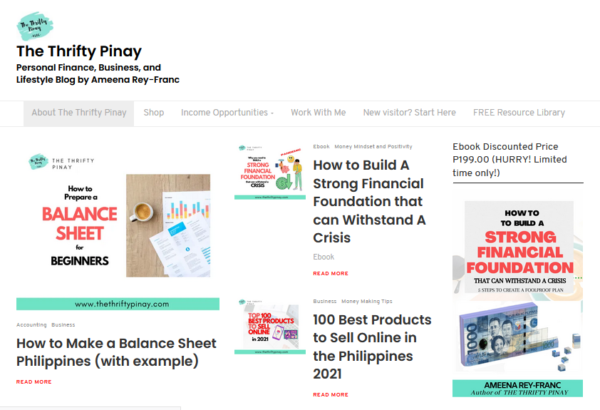 the thrifty pinay website