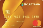 credit card requirements - security bank gold mastercard