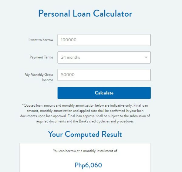 how personal loan is calculated - Security Bank Personal Loan Calculator