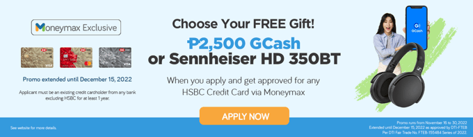 moneymax hsbc sennheiser gcash promo december extension