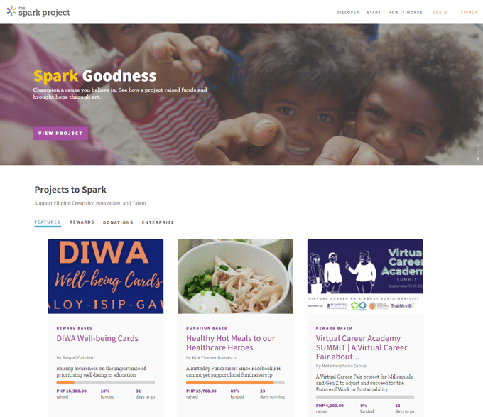 crowdfunding sites Philippines - The Spark Project