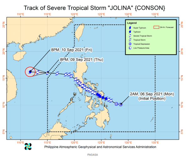 typhoon names in the philippines - bagyong Jolina