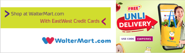 eastwest credit card promo - waltermart