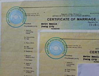 Certificate Of Marriage Philippines