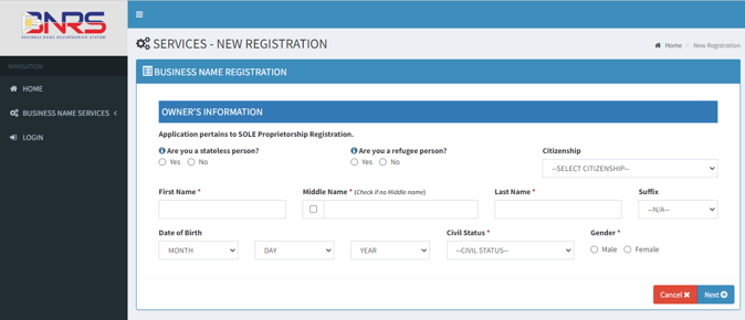 dti business registration - bnrs online