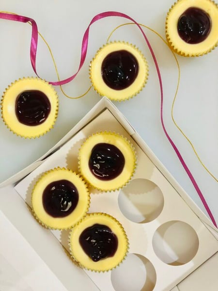 successful entrepreneurs in the Philippines - Lulu Blue Cakes Blueberry Cheesecake Cups
