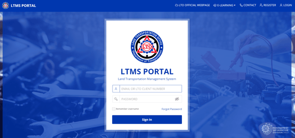 LTO student permit - login page LTO student permit - login page