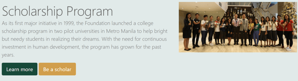 scholarships in the Philippines - megaworld scholarship program