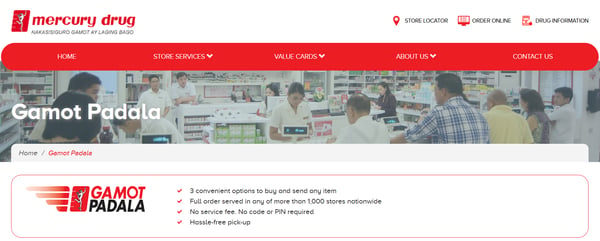 list of online shopping sites in the Philippines in 2023 - mercury drug