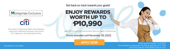 moneymax citibank personal loan promo extension