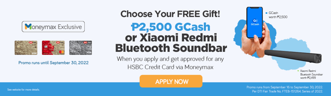 moneymax hsbc xiaomi redmi soundbar gcash promo