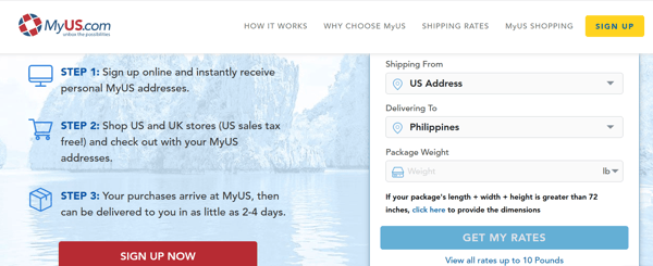 international shipping to the philippines - myus.com