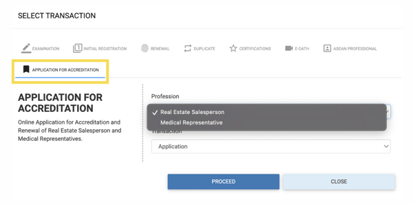 PRC online registration - Application for Accreditation PRC online registration - Application for Accreditation