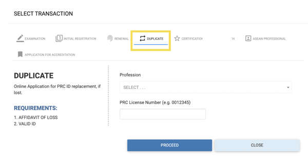PRC online registration - PRC ID replacement PRC online registration - PRC ID replacement