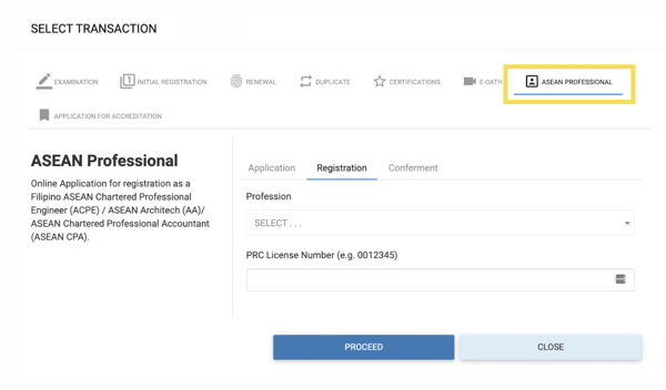 PRC online registration - ASEAN Professional Engineer PRC online registration - ASEAN Professional Engineer