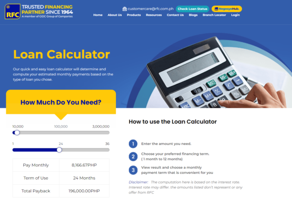 rfc loan calculator rfc loan calculator