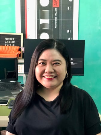 freelance to full-time employee - rouselle at her home office freelance to full-time employee - rouselle at her home office