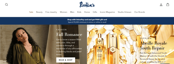 online shopping sites - rustans