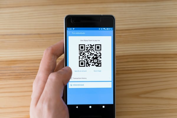QR code in the Philippines - scanning with a QR code QR code in the Philippines - scanning with a QR code