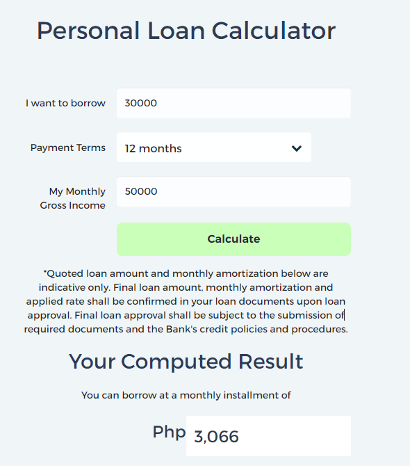 personal loan tips - Use the Lender’s Loan Calculator