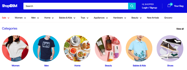 online shopping sites - shopsm